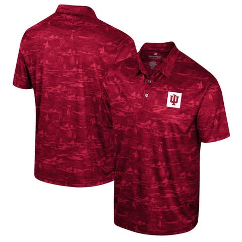 Men's Colosseum Crimson Indiana Hoosiers Daly Print Polo