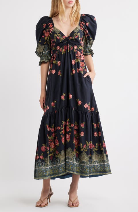 Jewel Cotton Poplin Ankle Dress