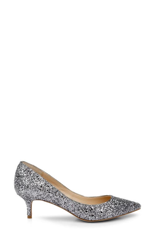 Jewel Badgley Mischka Royalty Kitten Heel Pump In Animal Print