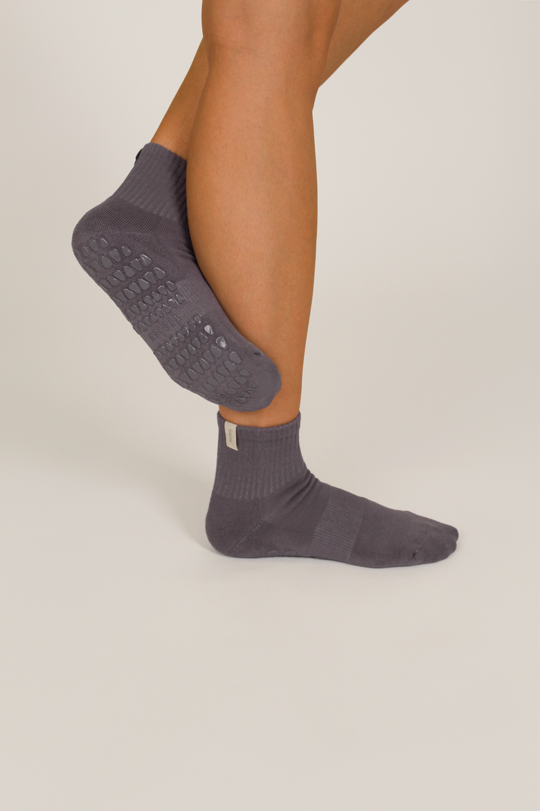 Mineral Quarter Crew Grip Sock, Alternate, color, Mineral