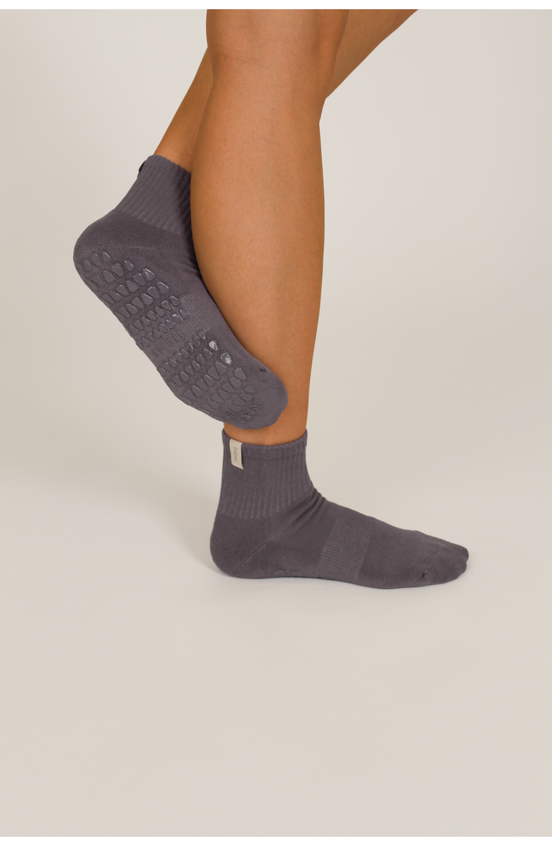Fraise Mineral Quarter Crew Grip Sock, Alternate, color, Mineral