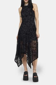 Disturbia Deadly Nightshade Mesh Midi Dress