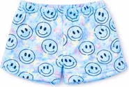 Preppy Goose Plush Blue Smiley loungewear Shorts