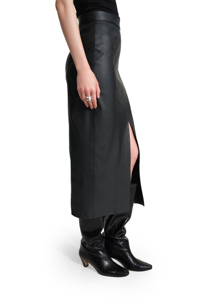 Nerida Faux Leather Maxi Skirt, Alternate, color, BLACK