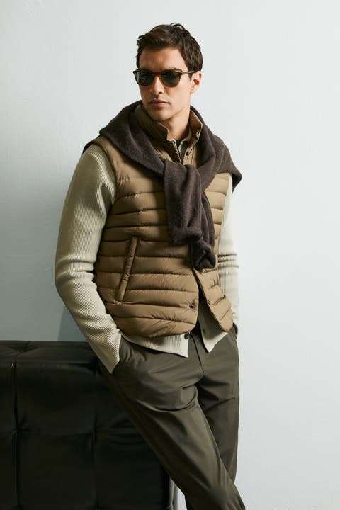 Lufian Soon Men's Goose Down Puffer Tech Vest