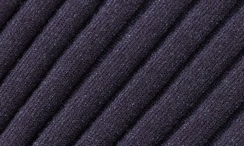 Scotch & Soda Kids' Rib Mock Neck Flare Sleeve Sweater In Blue