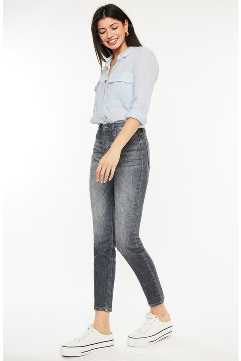Taryn High Rise Cigarette Leg Jeans, Alternate, color, Gray