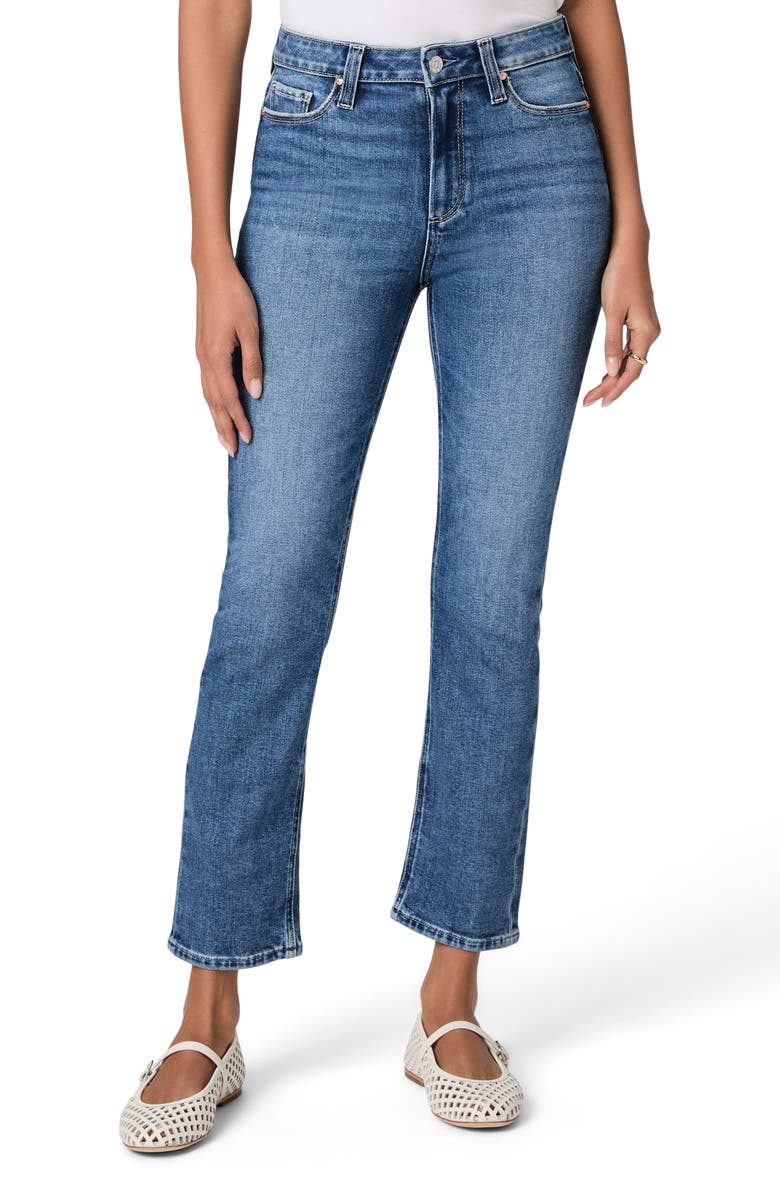 PAIGE Cindy High Waist Ankle Straight Leg Jeans, Main, color, Monaco Mist