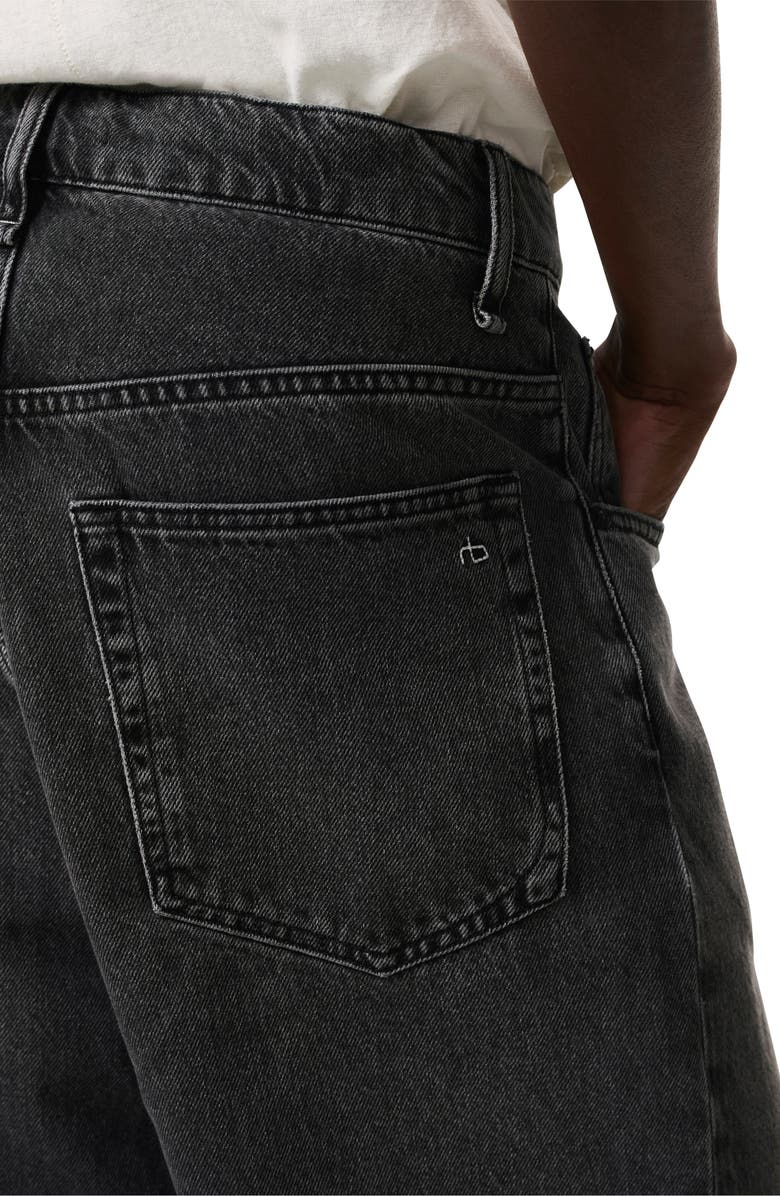 rag & bone RB Baggy Authentic Rigid Straight Leg Jeans, Alternate, color, Onyx