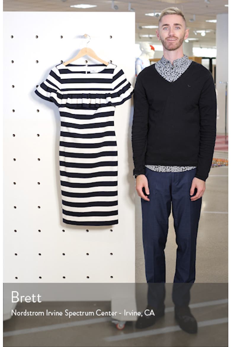 Stripe Ruffle Sheath Dress video