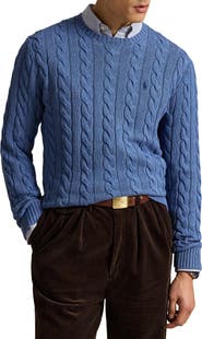 Polo Ralph Lauren Cabled Cotton Crewneck Sweater