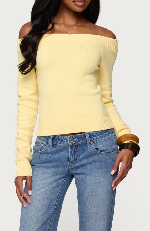 Elona Off the Shoulder Sweater