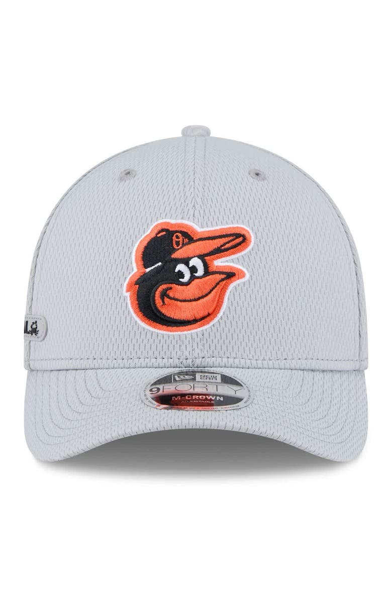 New Era Men's New Era Gray Baltimore Orioles 2025 MLB Clubhouse 9FORTY M-Crown Adjustable Hat, Alternate, color, 