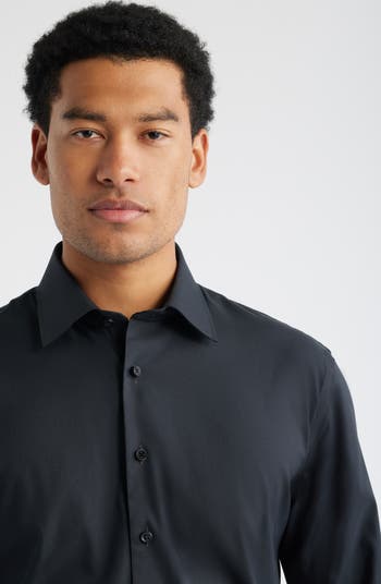 Nordstrom Trim Fit Solid Premium Performance Dress Shirt