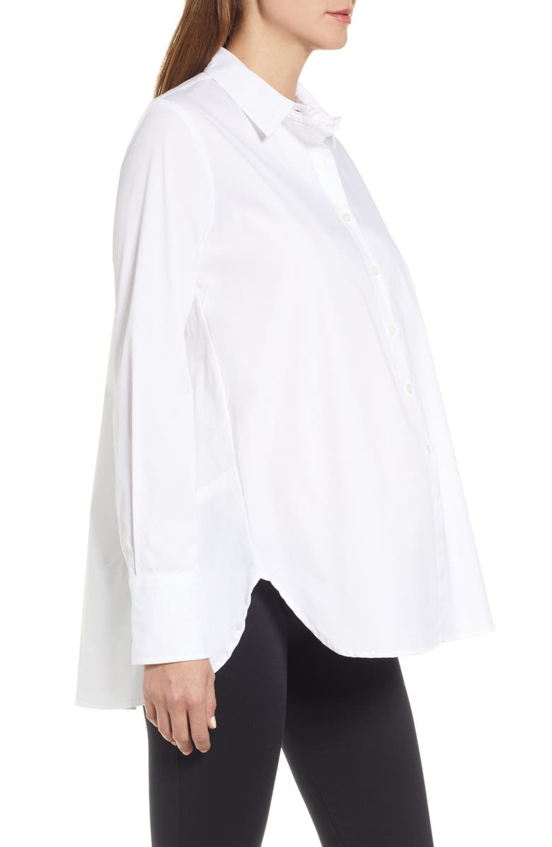HATCH The Classic Maternity Button-Up Shirt, Alternate, color, White
