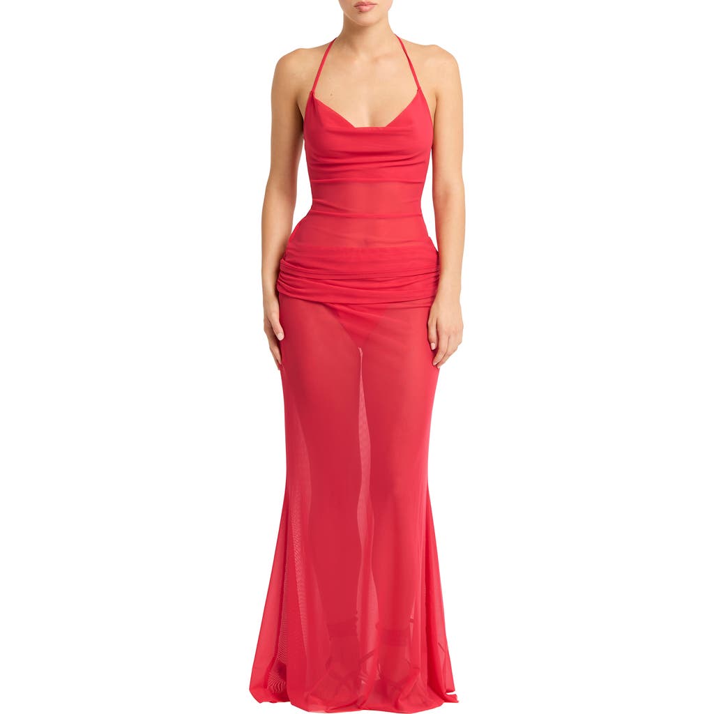 Bondeye Bond-eye Naomi Cowl Neck Cover-up Top In Red