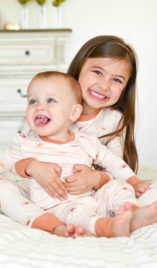Everly Grey Emerson Fitted Long Sleeve 2-piece Pajamas In Multi