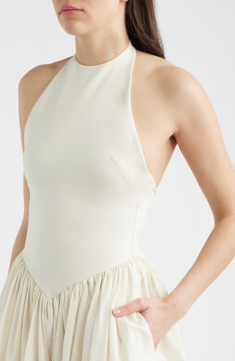 Delfi Collective Madison Halter Midi Dress, Alternate, color, Cream