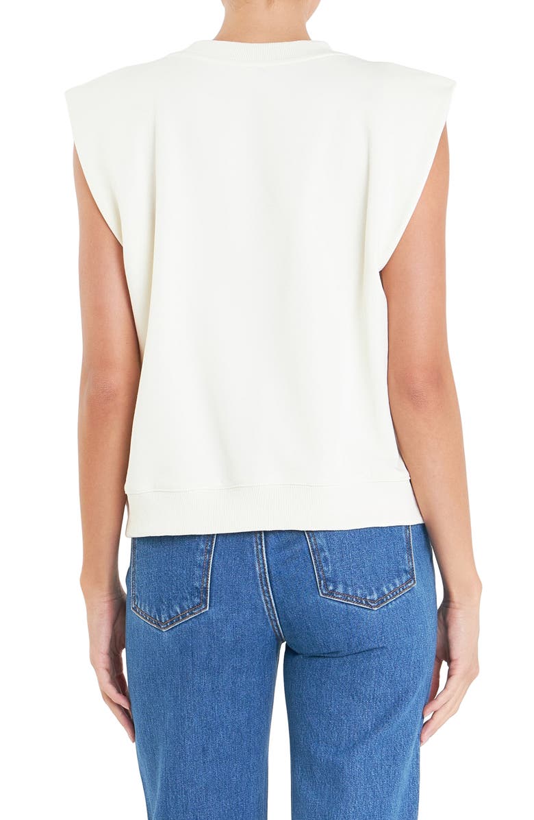 English Factory Sports Club EF Patch Sleeveless Cotton Graphic Sweatshirt, Alternate, color, 