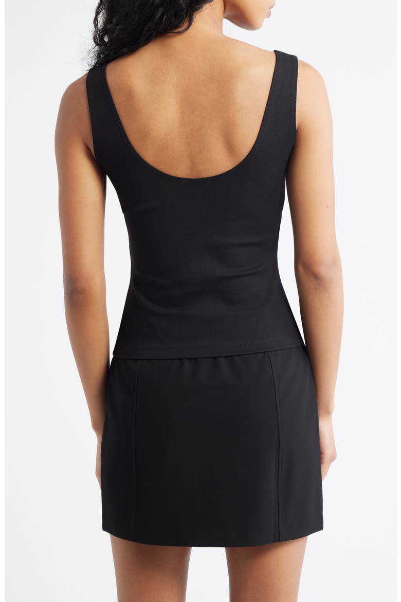 Inez Scoop Neck Tank, Alternate, color, BLACK