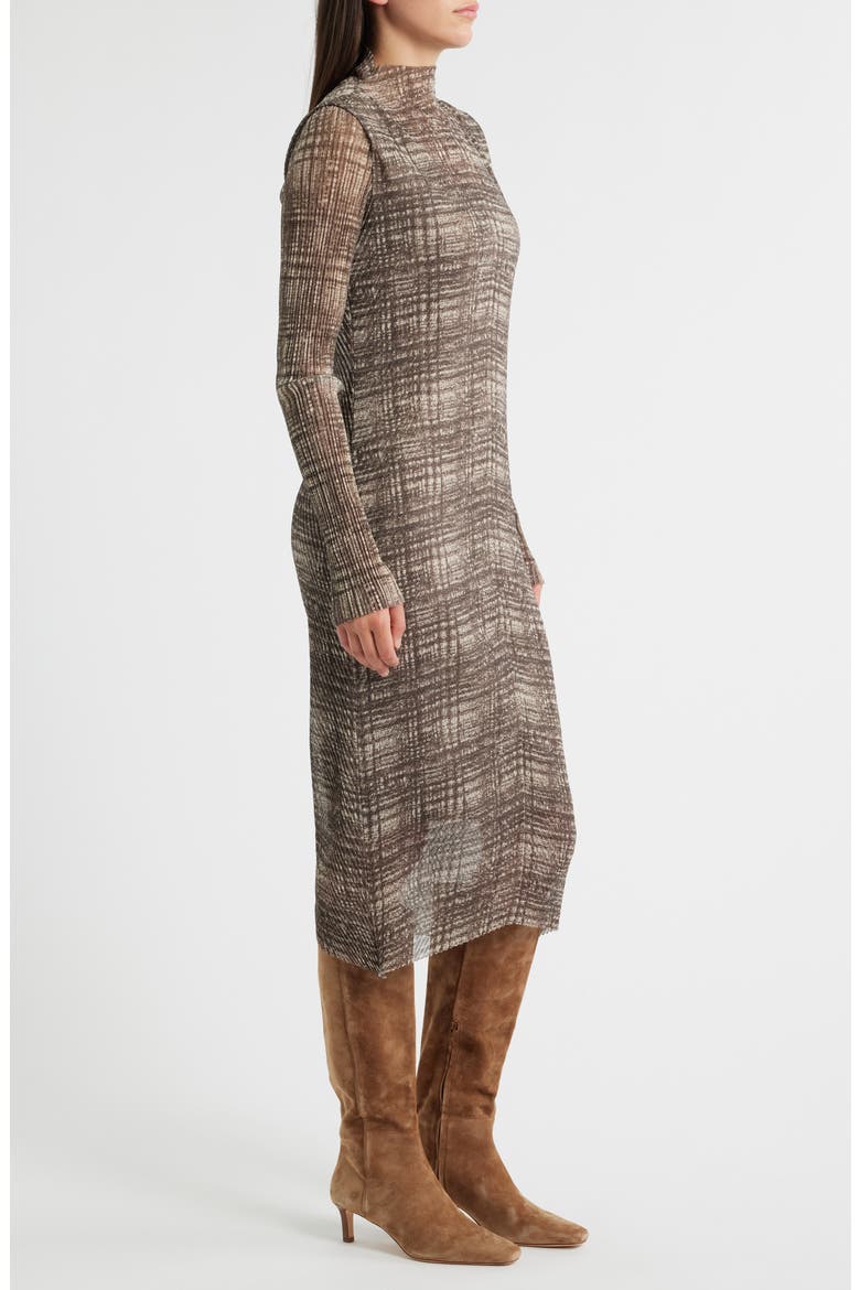 Mock Neck Long Sleeve Maxi Dress, Alternate, color, OPEN MISC