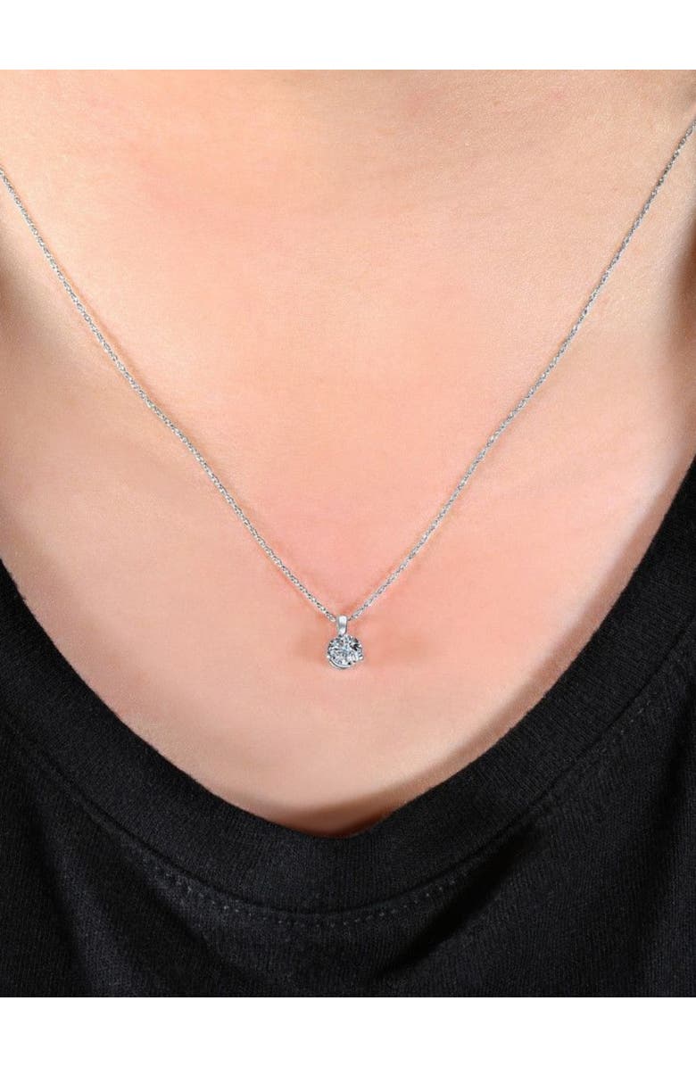 Bliss Diamond 1/2 ct Solitaire Lab Grown Diamond Pendant available in 14K and Platinum, Alternate, color, 14K White Gold