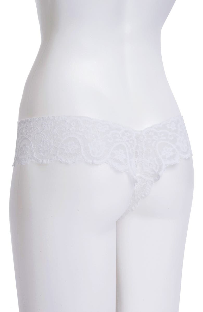 Commando 'Tulip' Lace Thong, Alternate, color, White