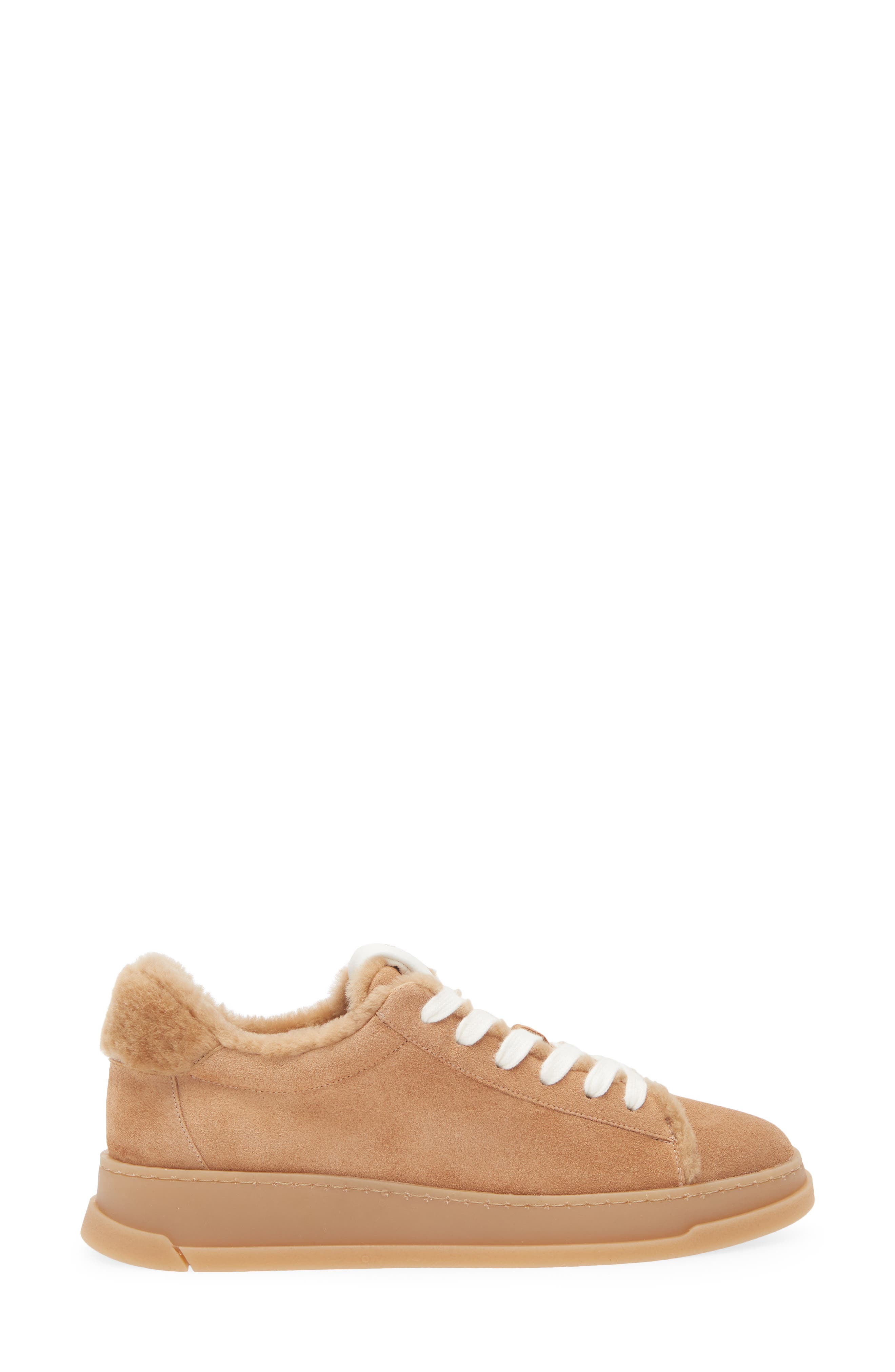 Stuart Weitzman Ellis Genuine Shearling Lined Sneaker, Alternate, color, New Camel