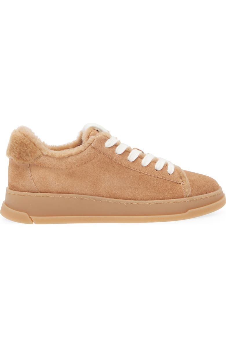Stuart Weitzman Ellis Genuine Shearling Lined Sneaker, Alternate, color, New Camel