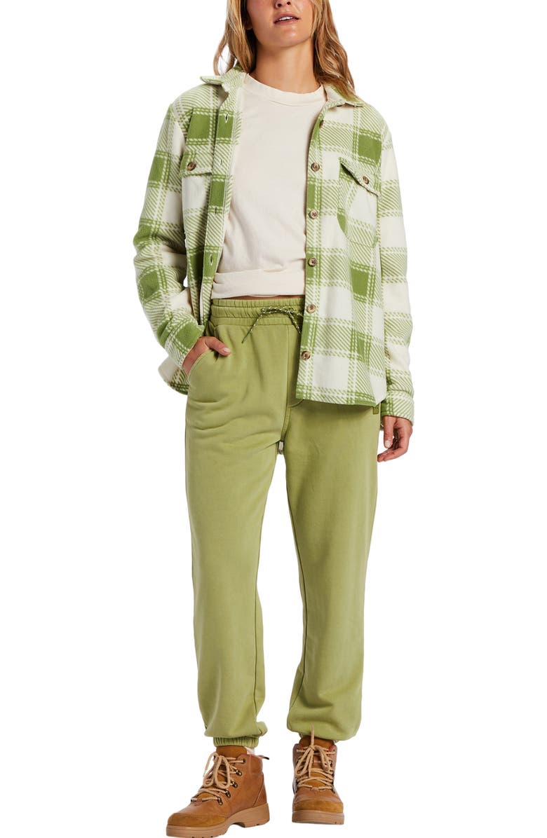 Billabong Forge Fleece Shirt Jacket, Alternate, color, Green Eyes