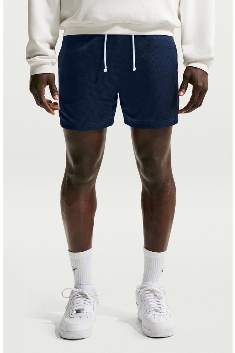 Standard Issue 5-Inch Practice Mesh Basketball Shorts, Main, color, MIDNIGHT NAVY/ PALE IVORY