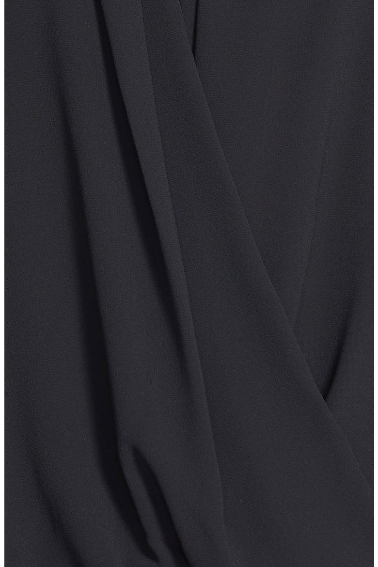 Asymmetrical Drape Front High/Low Top, Alternate, color, BLACK