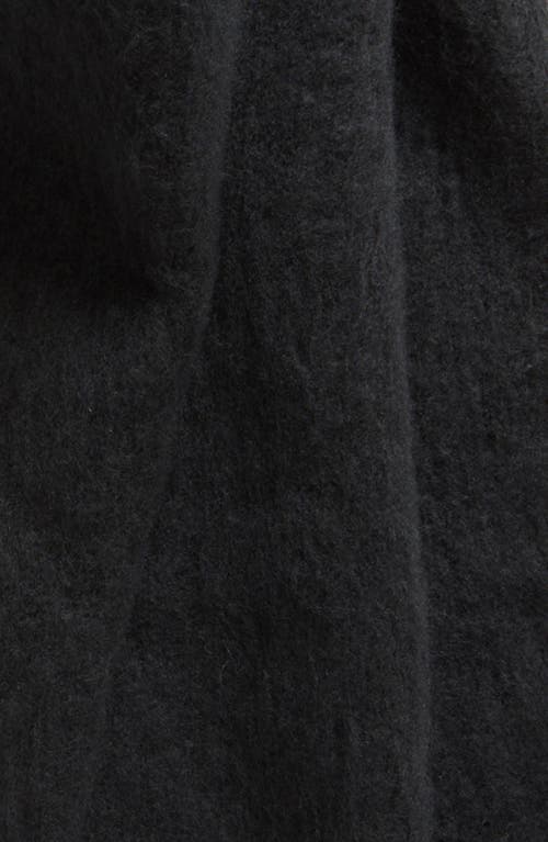 Nordstrom Brushed Fringed Scarf In Black