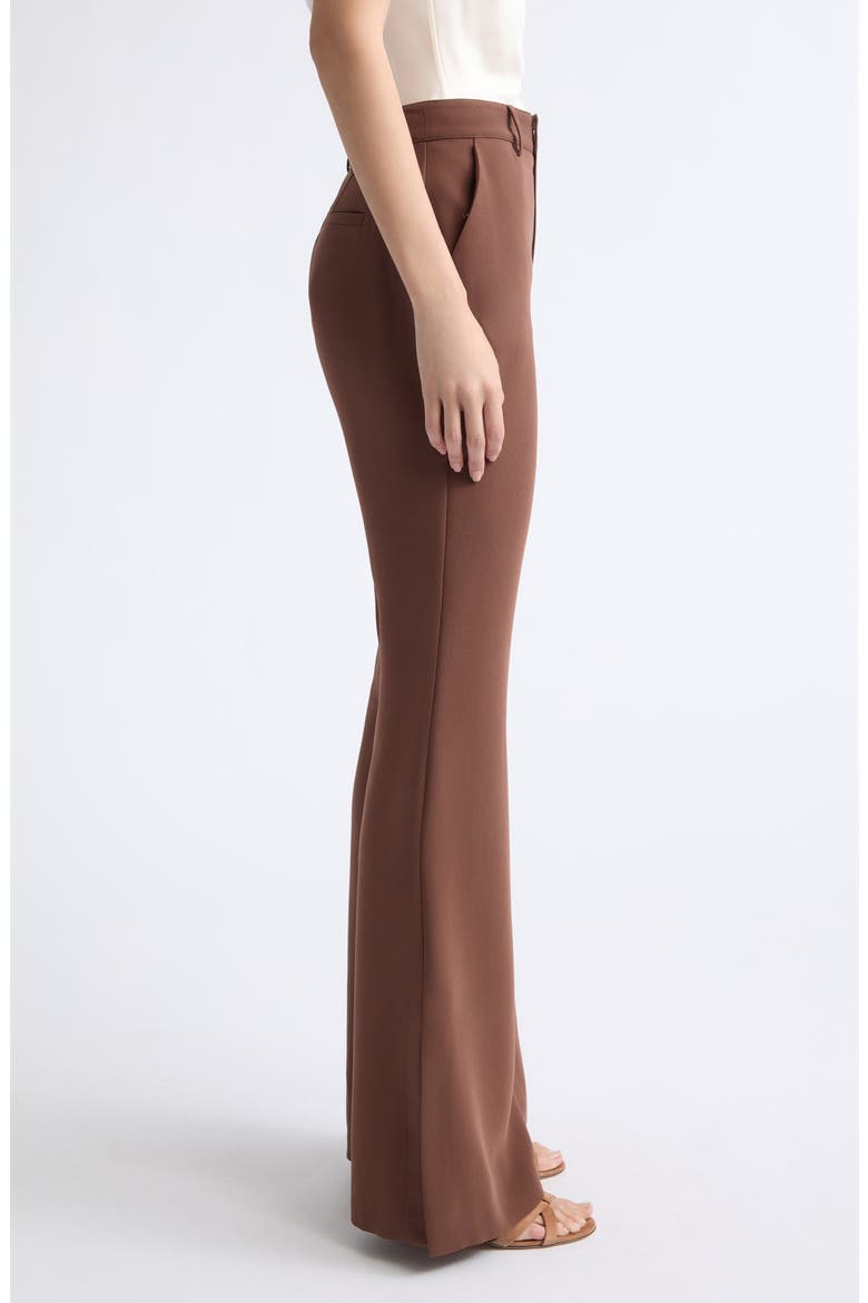 Jaxyn Gilded Peony Flared Pants, Alternate, color, ESPRESSO/ SILVER
