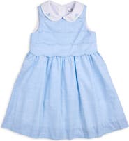 Florence Eiseman Linen Look Dress With Embroidered Collar