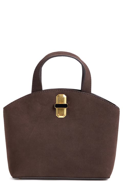 Mini Leather Dome Tote
