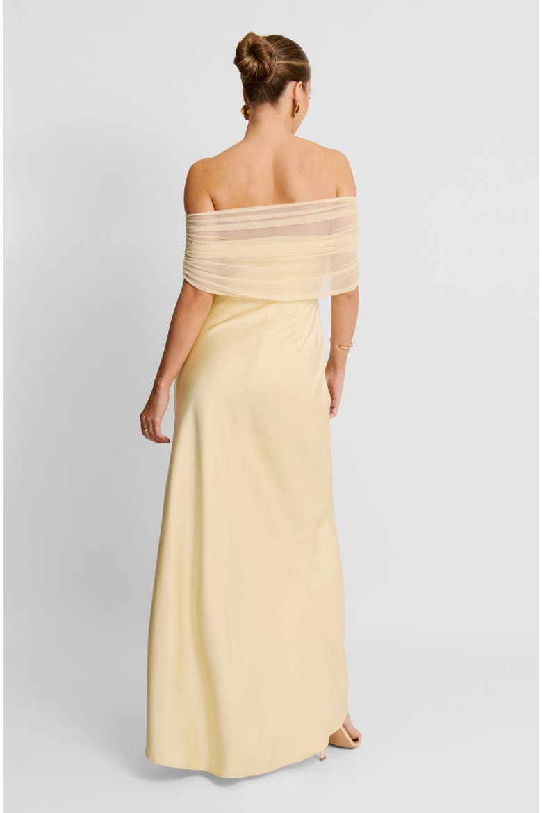 Bardot Satin Maxi Dress, Alternate, color, Pale Lemon