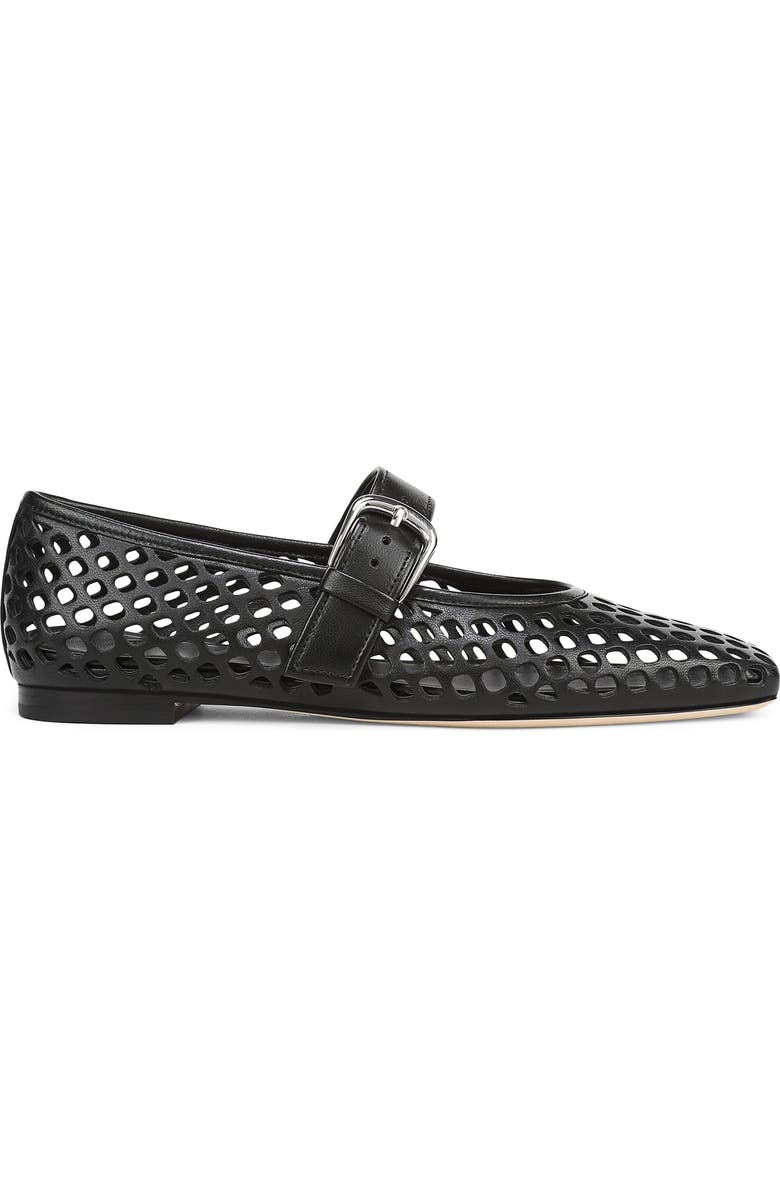 Vince Daniela Perforated Mary Jane Flat, Alternate, color, Black