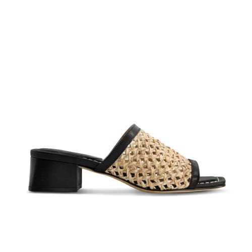 Shop Bernardo Footwear Jenne Raffia Sandal In Black