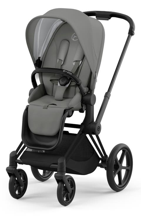 PRIAM 4 Matte Black Compact Stroller