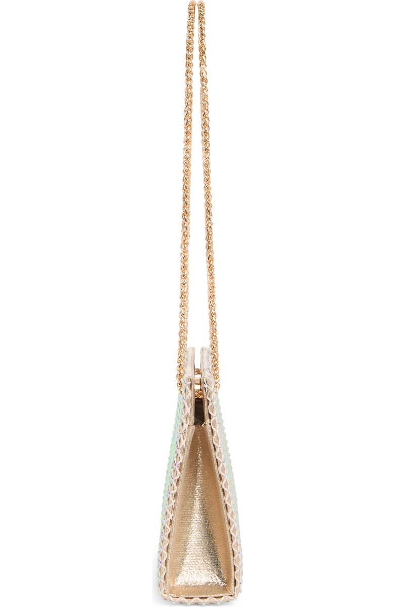 Jessica McClintock Phoenix Chain Clutch, Alternate, color, Honey