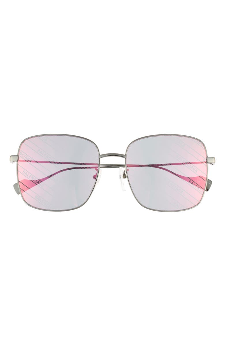 Balenciaga 57mm Square Sunglasses, Main, color, 