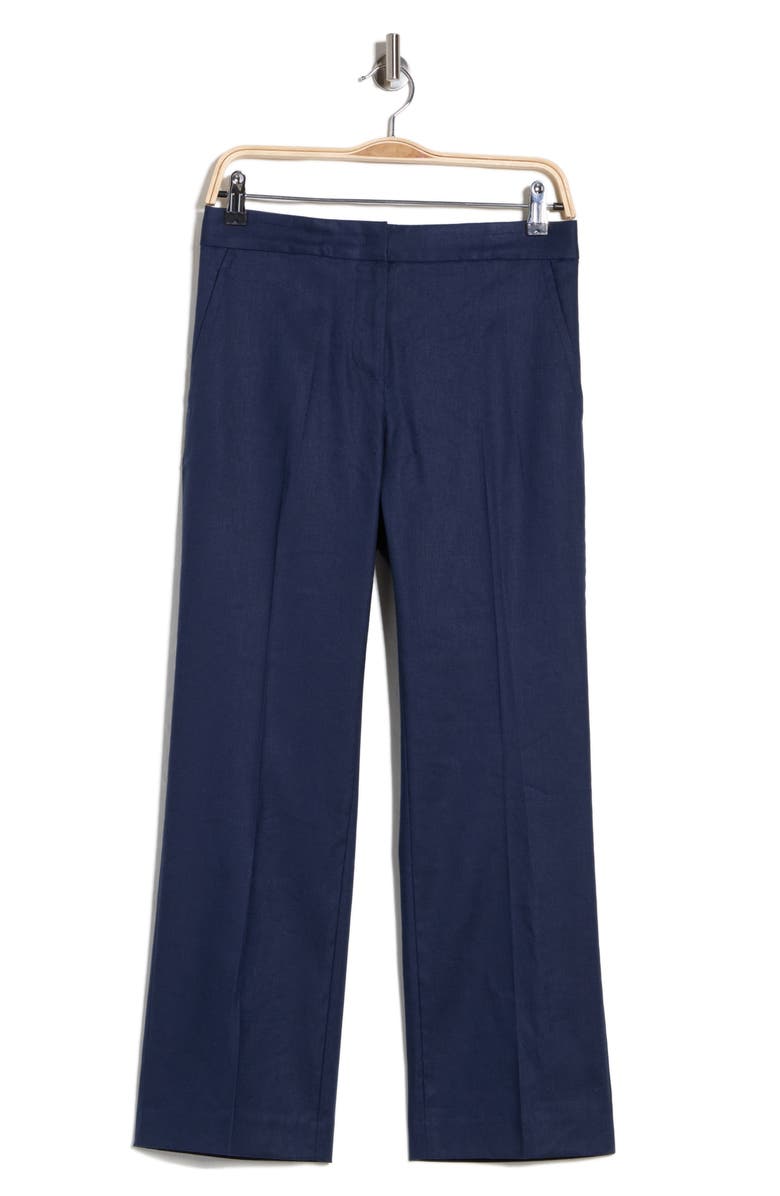 DVF Calliope Linen Blend Pants, Main, color, Classic Navy