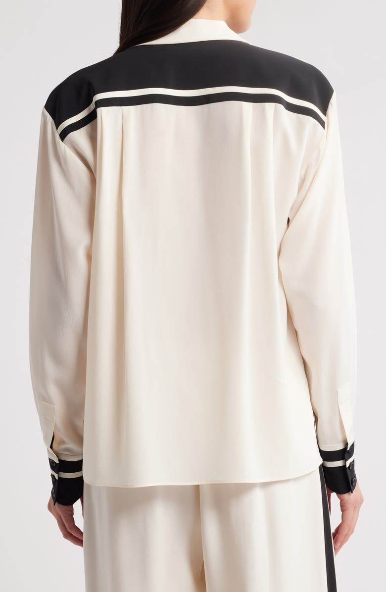 FRAME The Silk Pajama Button-Up Shirt, Alternate, color, Alabaster Multi