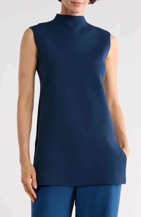 Lafayette 148 New York Matte Crepe Sleeveless Top