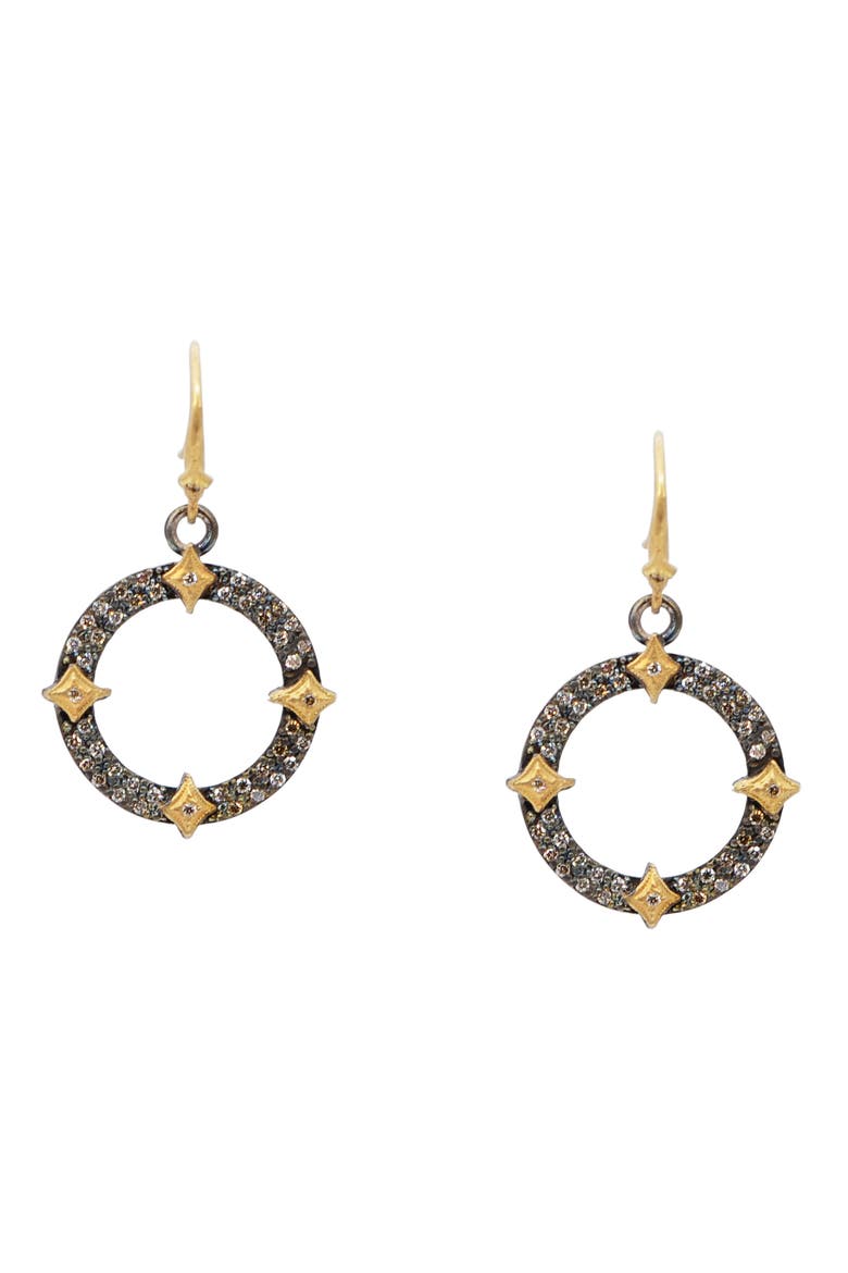 Drop Hoop Earrings, Main, color, SILVER
