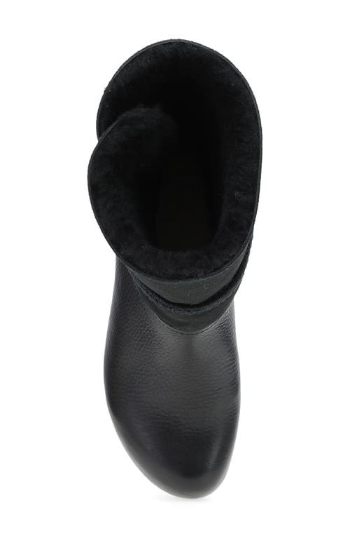Dansko Lillith Genuine Shearling Trim Bootie In Black