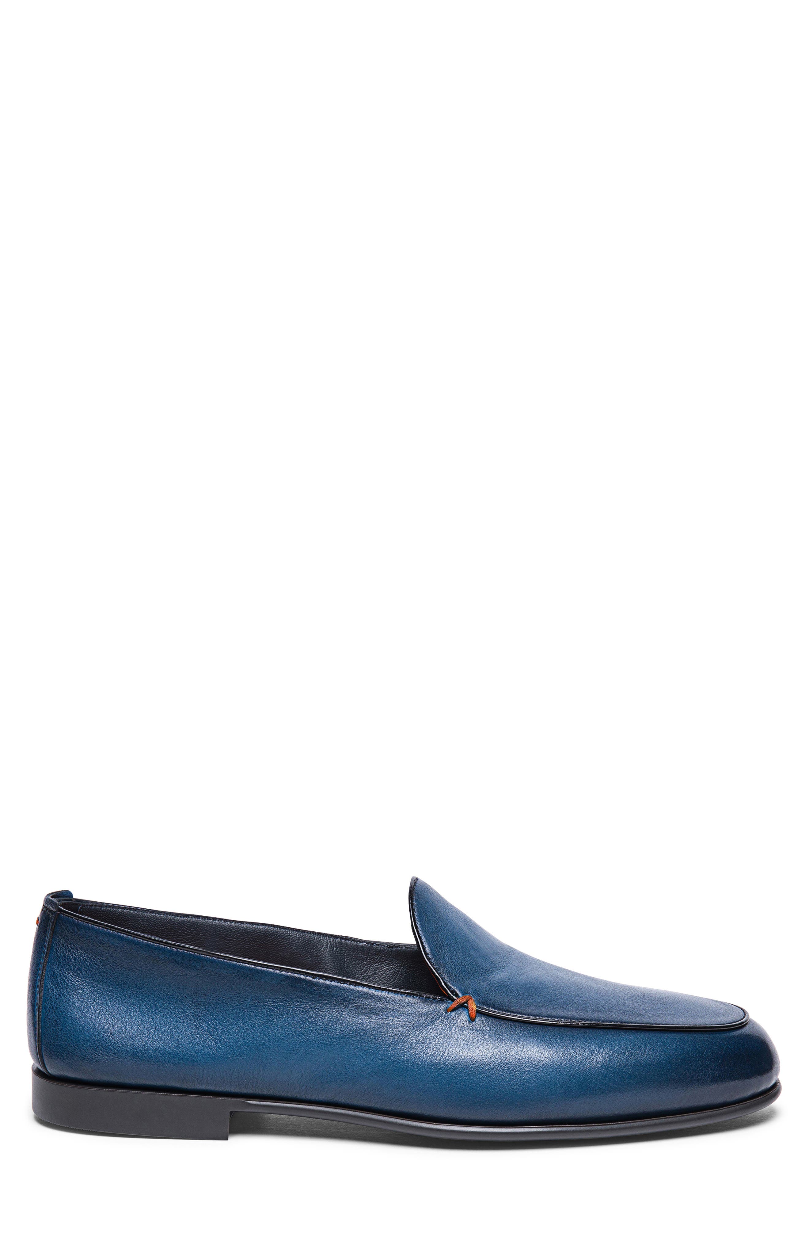 Santoni Vibe Loafer, Alternate, color, Blue
