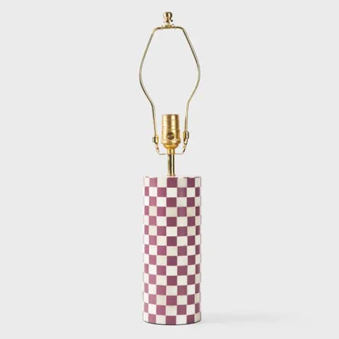 Checkered Bone Inlay Table Lamp Base