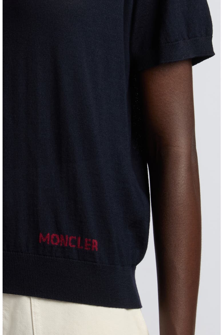 Embellished Virgin Wool Sweater, Alternate, color, DARK NAVY BLUE